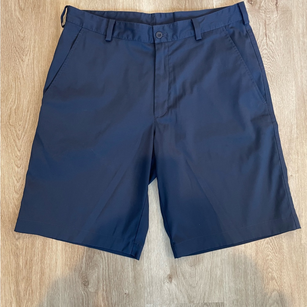 Men's navy golf shorts
